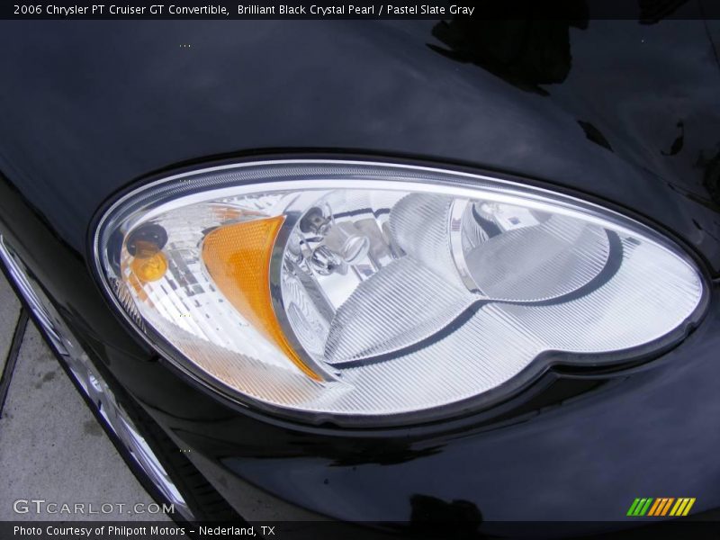 Brilliant Black Crystal Pearl / Pastel Slate Gray 2006 Chrysler PT Cruiser GT Convertible