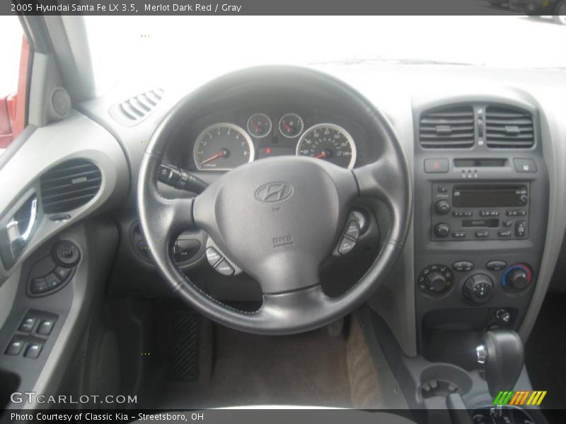 Merlot Dark Red / Gray 2005 Hyundai Santa Fe LX 3.5