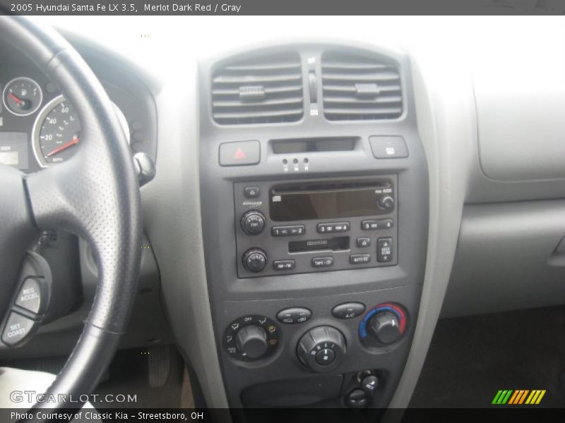 Merlot Dark Red / Gray 2005 Hyundai Santa Fe LX 3.5