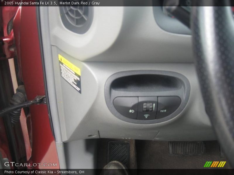 Merlot Dark Red / Gray 2005 Hyundai Santa Fe LX 3.5