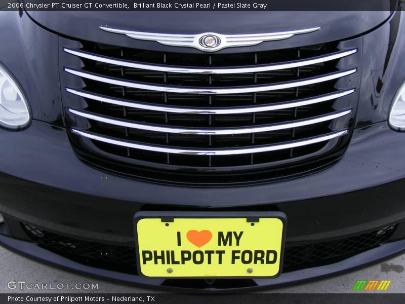 Brilliant Black Crystal Pearl / Pastel Slate Gray 2006 Chrysler PT Cruiser GT Convertible