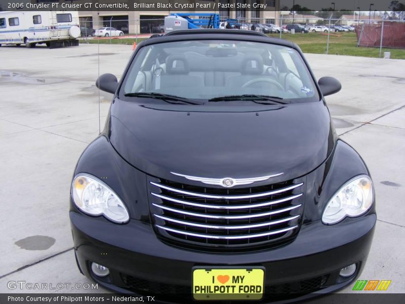 Brilliant Black Crystal Pearl / Pastel Slate Gray 2006 Chrysler PT Cruiser GT Convertible