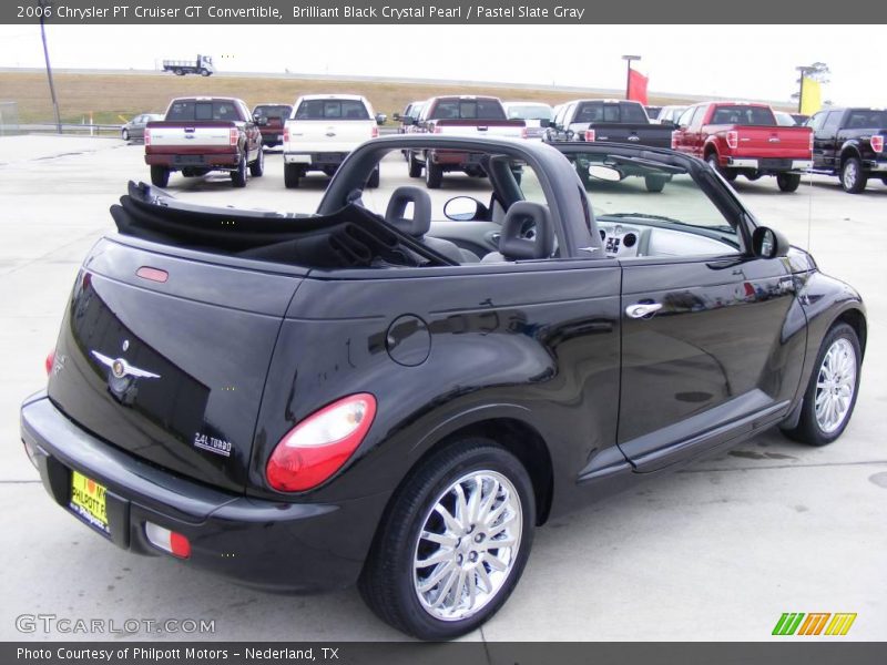 Brilliant Black Crystal Pearl / Pastel Slate Gray 2006 Chrysler PT Cruiser GT Convertible