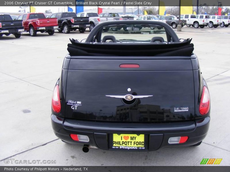 Brilliant Black Crystal Pearl / Pastel Slate Gray 2006 Chrysler PT Cruiser GT Convertible