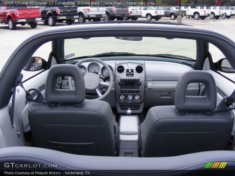 Brilliant Black Crystal Pearl / Pastel Slate Gray 2006 Chrysler PT Cruiser GT Convertible