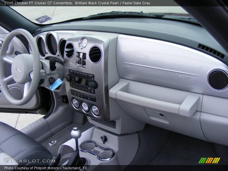 Brilliant Black Crystal Pearl / Pastel Slate Gray 2006 Chrysler PT Cruiser GT Convertible