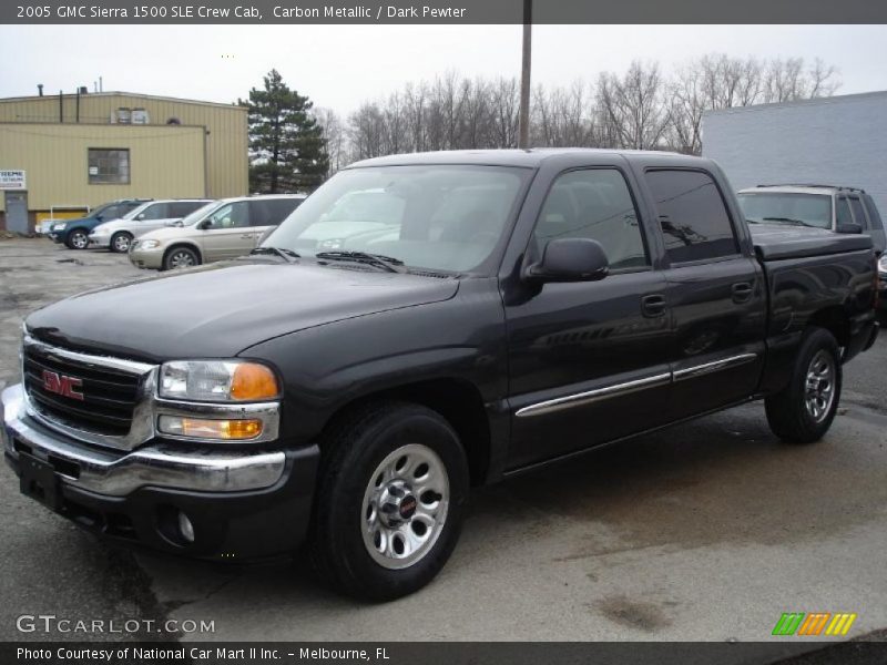 Carbon Metallic / Dark Pewter 2005 GMC Sierra 1500 SLE Crew Cab
