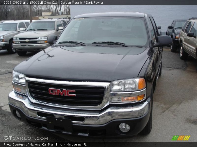 Carbon Metallic / Dark Pewter 2005 GMC Sierra 1500 SLE Crew Cab