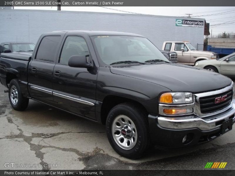 Carbon Metallic / Dark Pewter 2005 GMC Sierra 1500 SLE Crew Cab