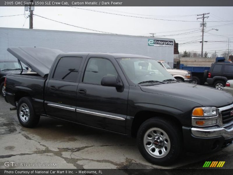 Carbon Metallic / Dark Pewter 2005 GMC Sierra 1500 SLE Crew Cab
