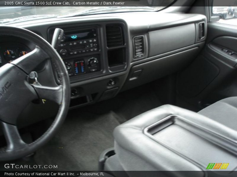 Carbon Metallic / Dark Pewter 2005 GMC Sierra 1500 SLE Crew Cab