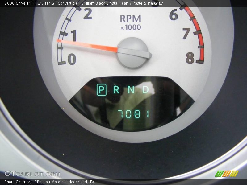 Brilliant Black Crystal Pearl / Pastel Slate Gray 2006 Chrysler PT Cruiser GT Convertible