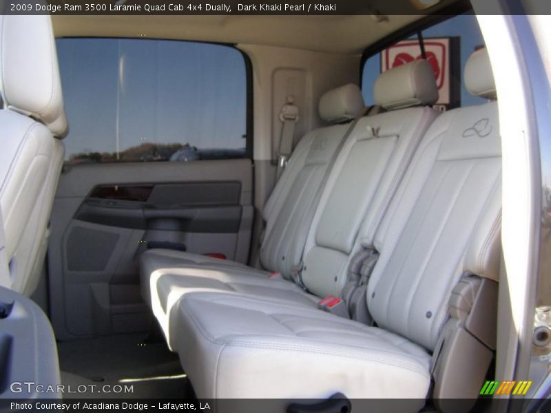 Dark Khaki Pearl / Khaki 2009 Dodge Ram 3500 Laramie Quad Cab 4x4 Dually