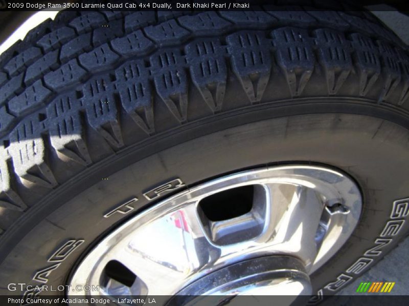 Dark Khaki Pearl / Khaki 2009 Dodge Ram 3500 Laramie Quad Cab 4x4 Dually