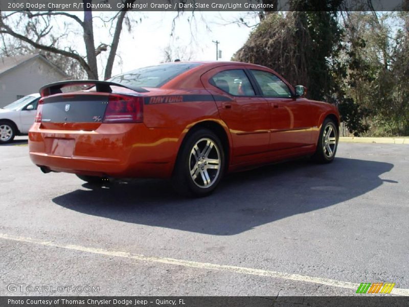 Go Mango! Orange / Dark Slate Gray/Light Graystone 2006 Dodge Charger R/T Daytona