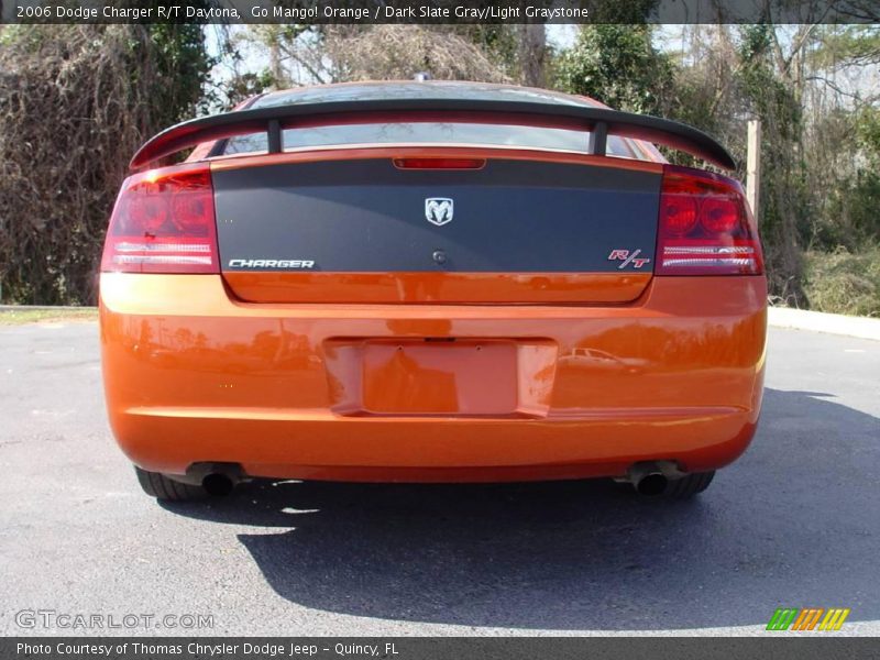 Go Mango! Orange / Dark Slate Gray/Light Graystone 2006 Dodge Charger R/T Daytona
