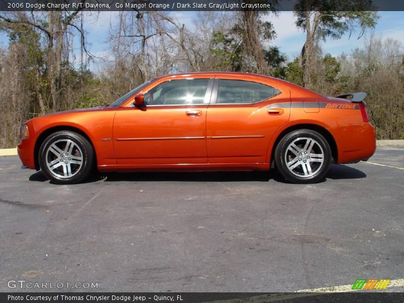 Go Mango! Orange / Dark Slate Gray/Light Graystone 2006 Dodge Charger R/T Daytona