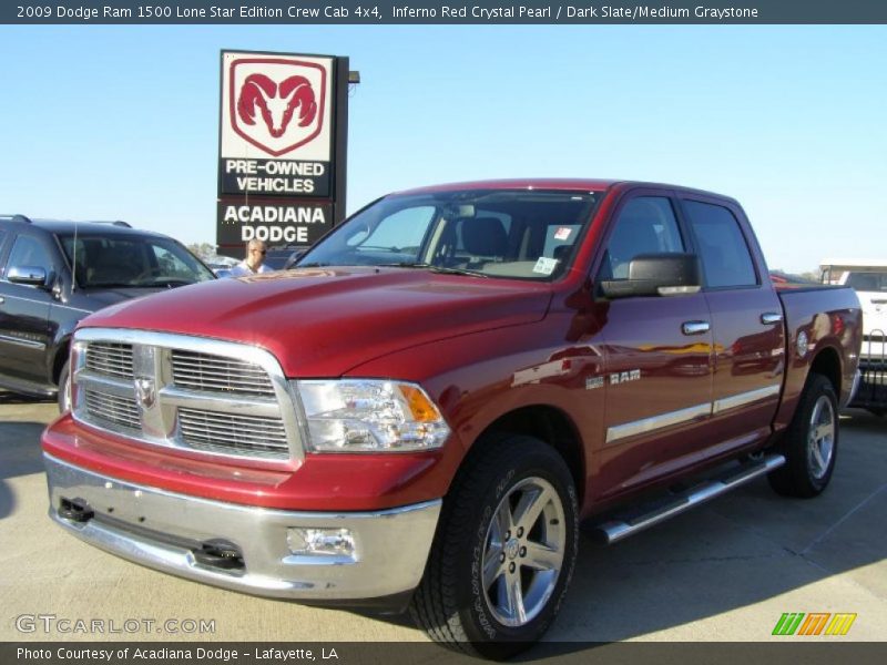 Inferno Red Crystal Pearl / Dark Slate/Medium Graystone 2009 Dodge Ram 1500 Lone Star Edition Crew Cab 4x4