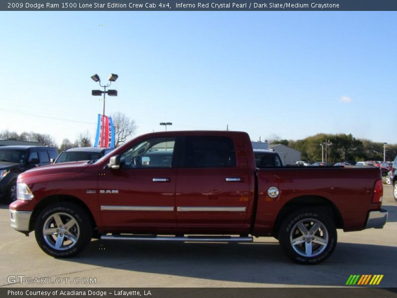 Inferno Red Crystal Pearl / Dark Slate/Medium Graystone 2009 Dodge Ram 1500 Lone Star Edition Crew Cab 4x4