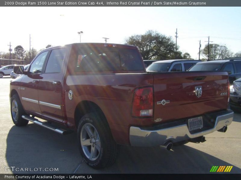 Inferno Red Crystal Pearl / Dark Slate/Medium Graystone 2009 Dodge Ram 1500 Lone Star Edition Crew Cab 4x4