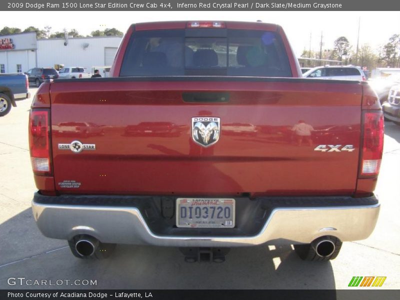 Inferno Red Crystal Pearl / Dark Slate/Medium Graystone 2009 Dodge Ram 1500 Lone Star Edition Crew Cab 4x4