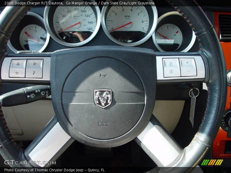 Go Mango! Orange / Dark Slate Gray/Light Graystone 2006 Dodge Charger R/T Daytona