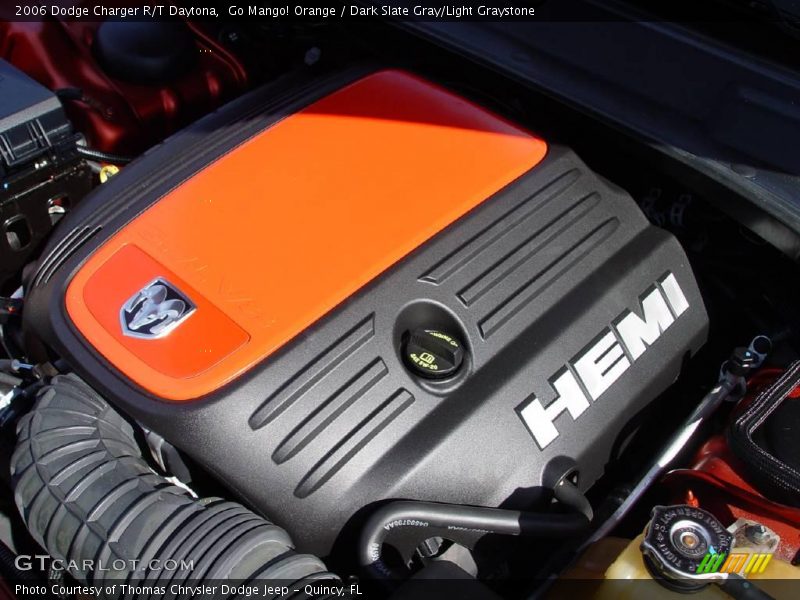 Go Mango! Orange / Dark Slate Gray/Light Graystone 2006 Dodge Charger R/T Daytona