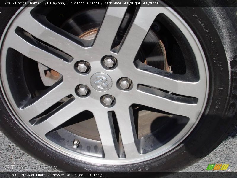 Go Mango! Orange / Dark Slate Gray/Light Graystone 2006 Dodge Charger R/T Daytona