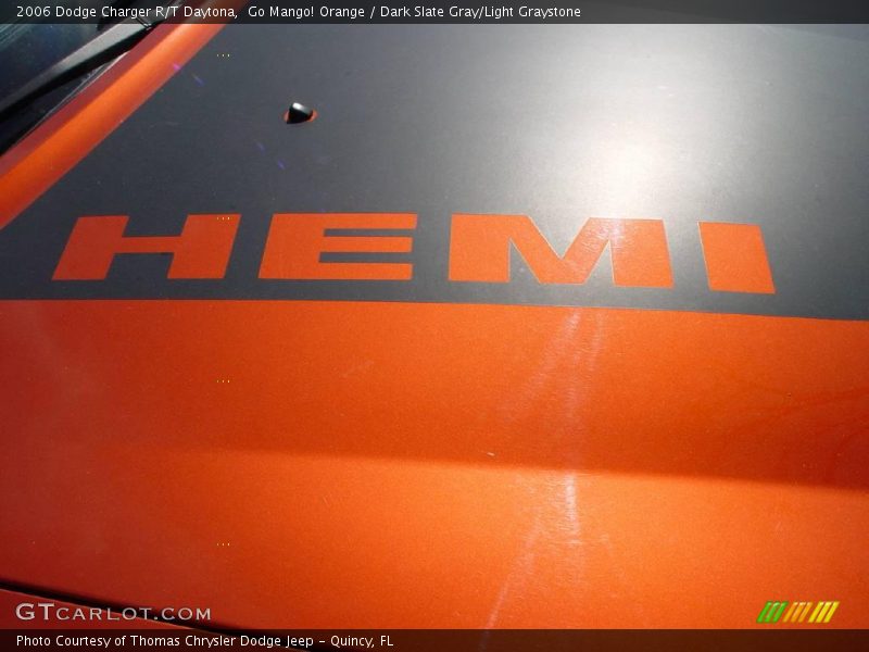 Go Mango! Orange / Dark Slate Gray/Light Graystone 2006 Dodge Charger R/T Daytona