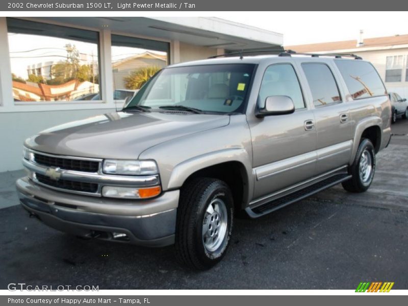 Light Pewter Metallic / Tan 2002 Chevrolet Suburban 1500 LT