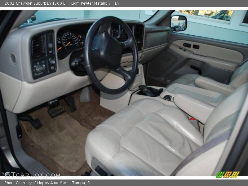 Light Pewter Metallic / Tan 2002 Chevrolet Suburban 1500 LT