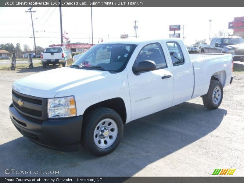 Summit White / Dark Titanium 2010 Chevrolet Silverado 1500 Extended Cab