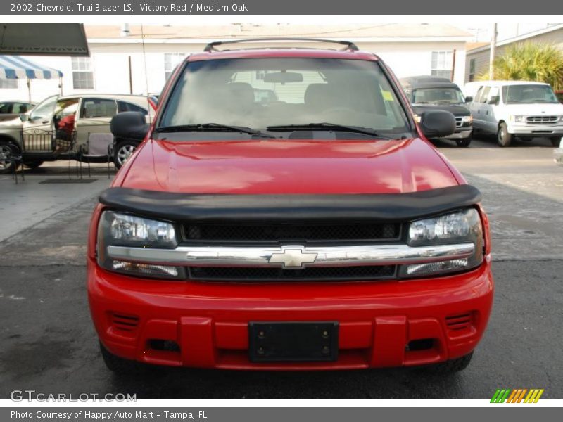 Victory Red / Medium Oak 2002 Chevrolet TrailBlazer LS