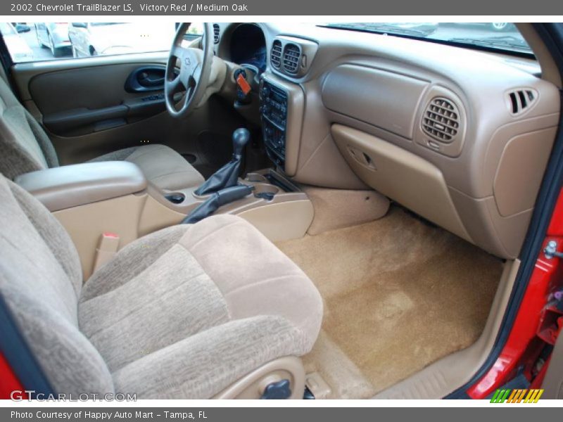 Victory Red / Medium Oak 2002 Chevrolet TrailBlazer LS