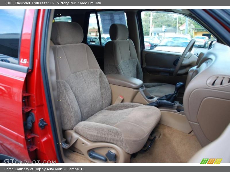 Victory Red / Medium Oak 2002 Chevrolet TrailBlazer LS