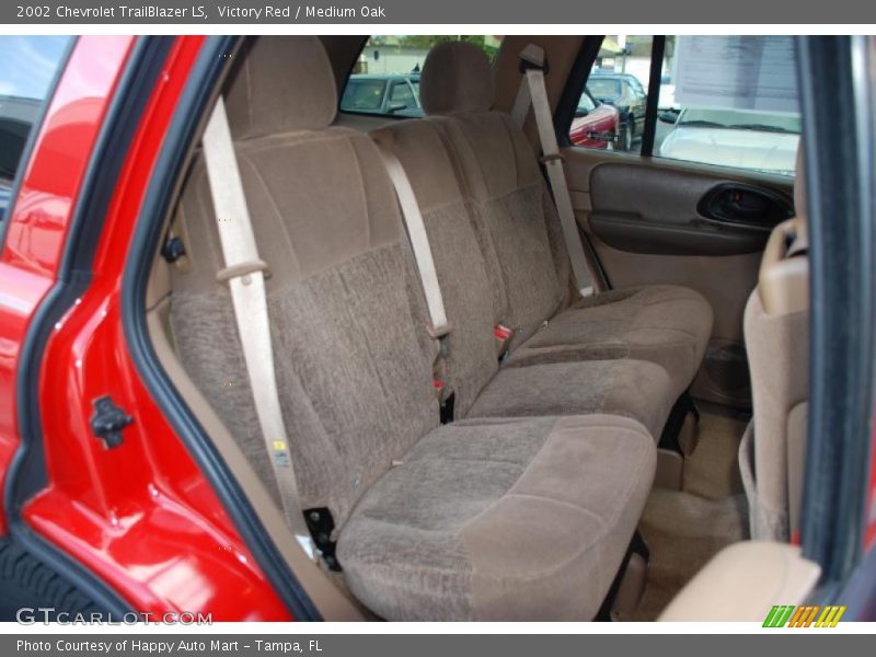 Victory Red / Medium Oak 2002 Chevrolet TrailBlazer LS