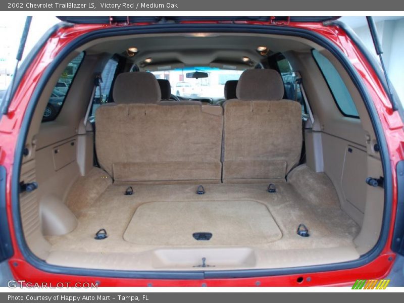 Victory Red / Medium Oak 2002 Chevrolet TrailBlazer LS
