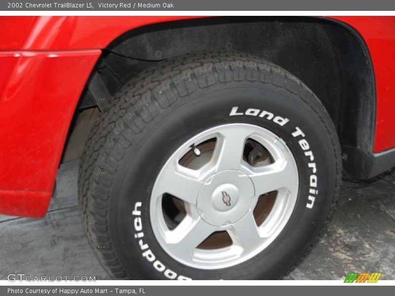 Victory Red / Medium Oak 2002 Chevrolet TrailBlazer LS