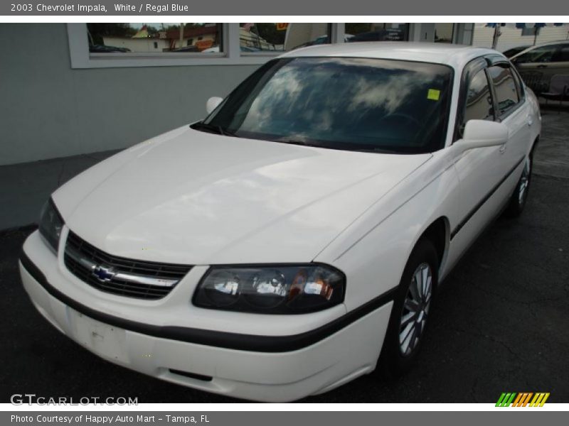 White / Regal Blue 2003 Chevrolet Impala