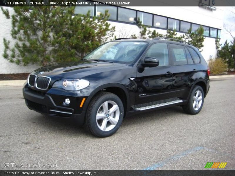 Black Sapphire Metallic / Black Nevada Leather 2010 BMW X5 xDrive30i