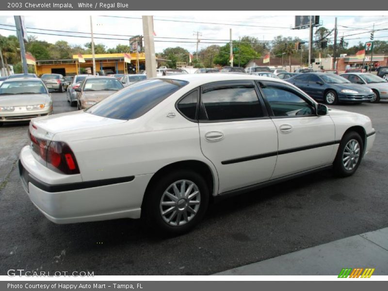 White / Regal Blue 2003 Chevrolet Impala