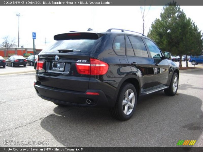 Black Sapphire Metallic / Black Nevada Leather 2010 BMW X5 xDrive30i