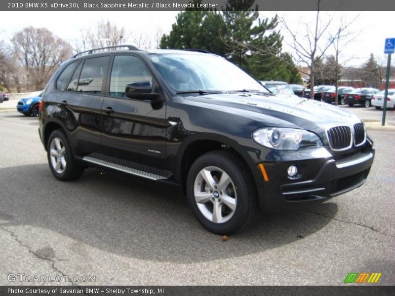 Black Sapphire Metallic / Black Nevada Leather 2010 BMW X5 xDrive30i