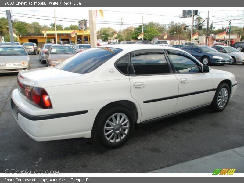 White / Regal Blue 2003 Chevrolet Impala