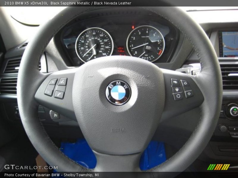 Black Sapphire Metallic / Black Nevada Leather 2010 BMW X5 xDrive30i