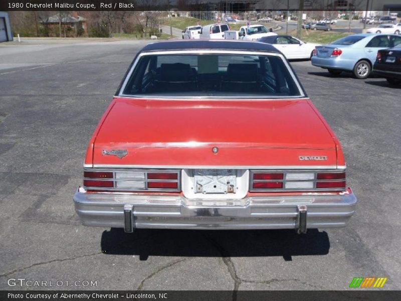Red / Black 1980 Chevrolet Malibu Coupe