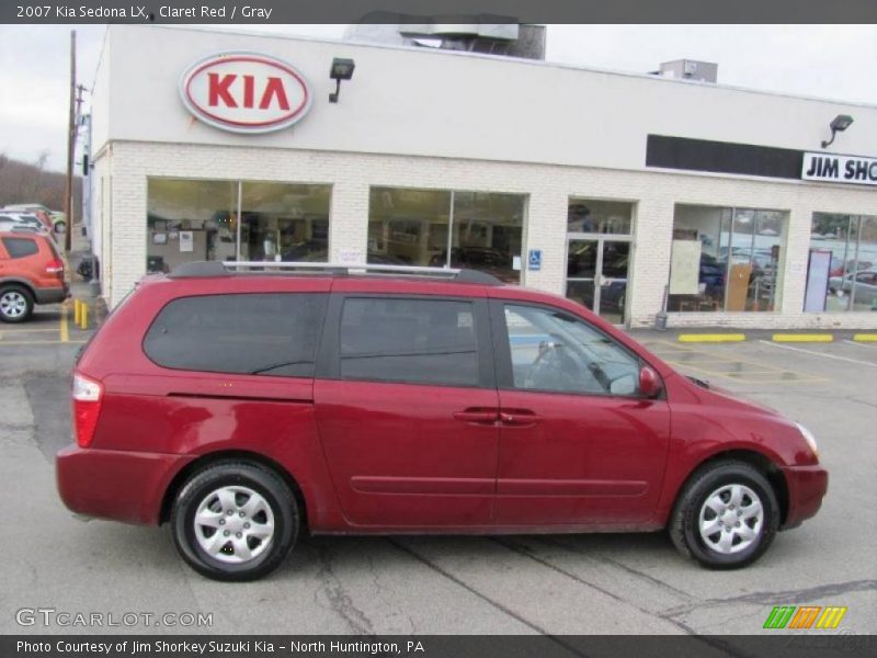 Claret Red / Gray 2007 Kia Sedona LX