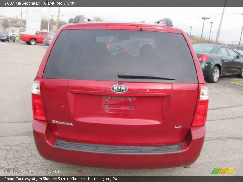 Claret Red / Gray 2007 Kia Sedona LX