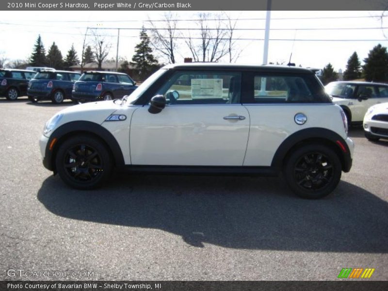 Pepper White / Grey/Carbon Black 2010 Mini Cooper S Hardtop
