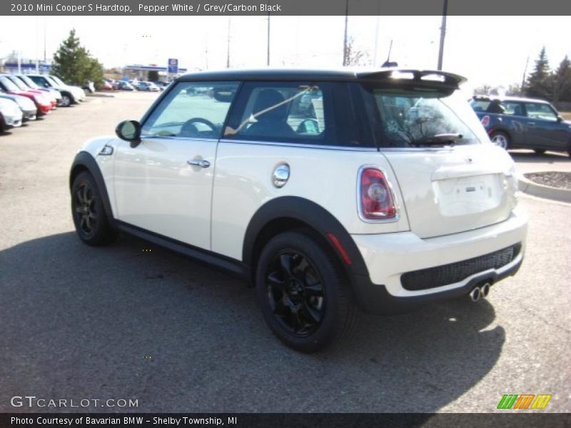 Pepper White / Grey/Carbon Black 2010 Mini Cooper S Hardtop